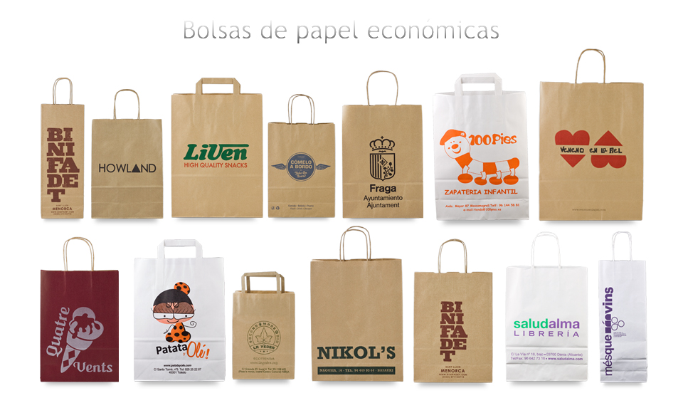 Bolsas de baratas económicas impresas personalizadas