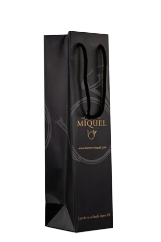 bolsa-lujo-para-botellas-offset-mate-cordon Bolsa de lujo para botellas en papel couché con impresión offset, plastificado mate y cordón de algodón